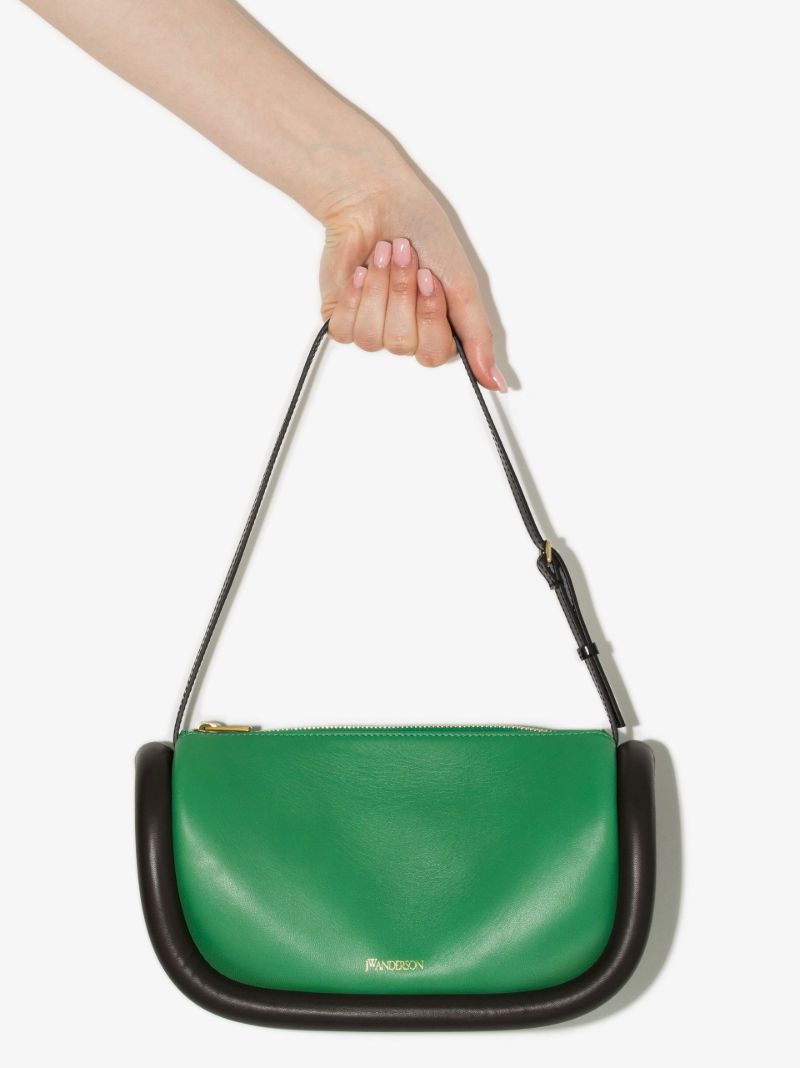 Green the Bumper Leather Shoulder Bag