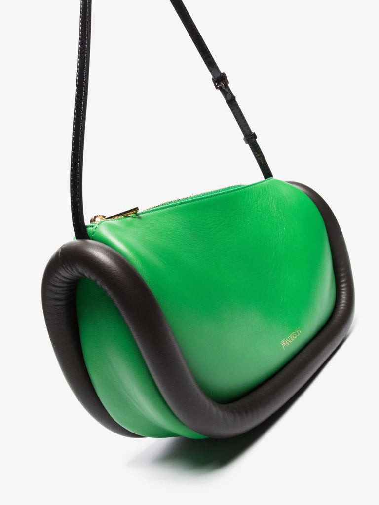Green the Bumper Leather Shoulder Bag