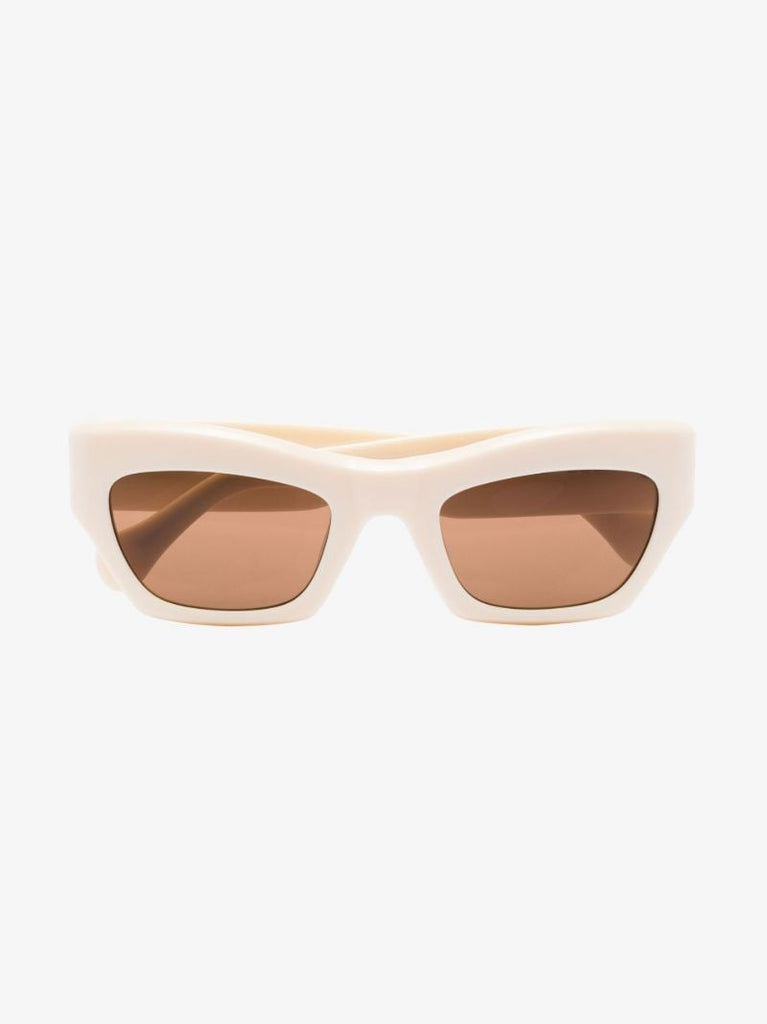 White Ayreen Rectangular Sunglasses
