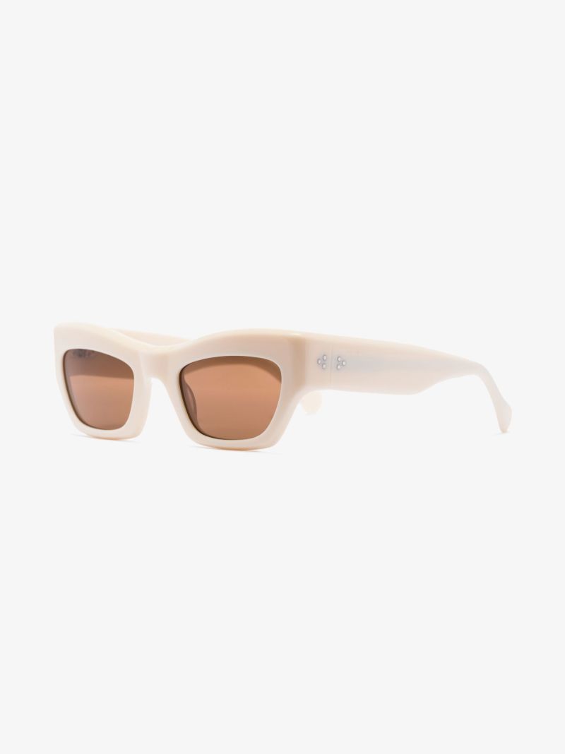 White Ayreen Rectangular Sunglasses