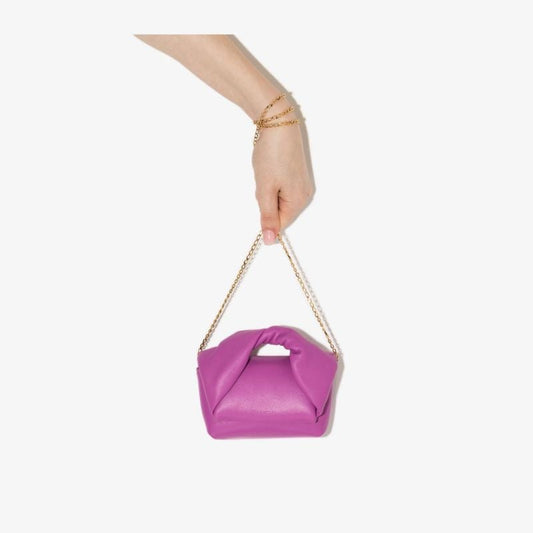 Purple Nano Twister Leather Mini Bag