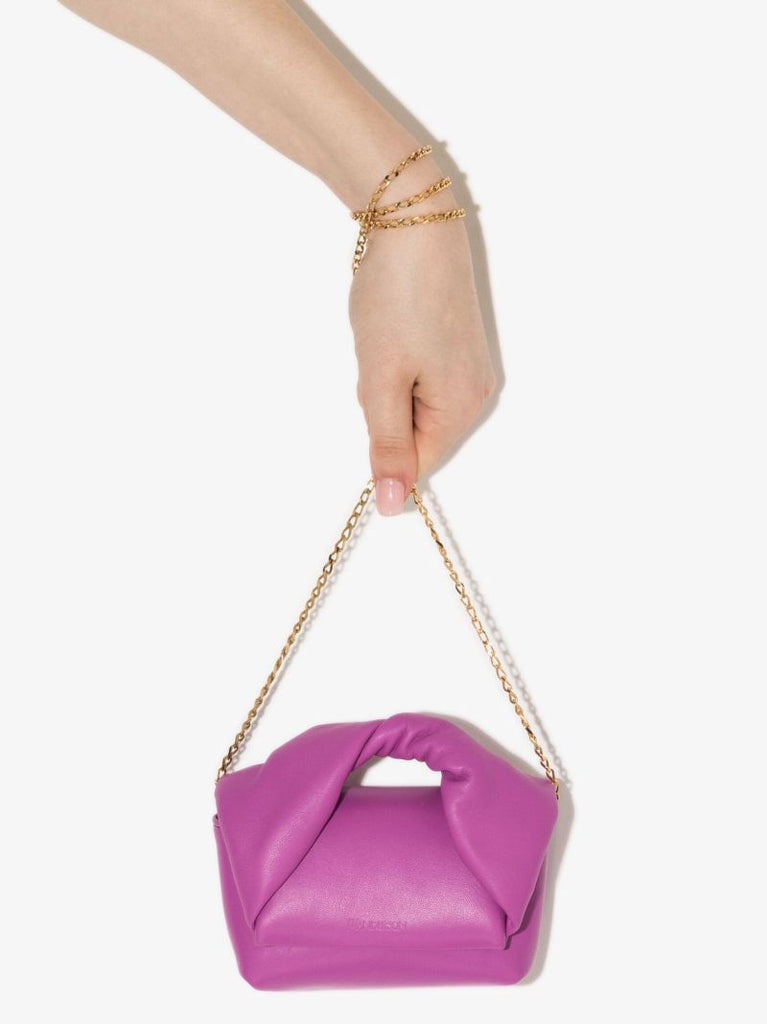 Purple Nano Twister Leather Mini Bag