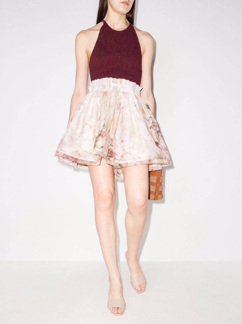 Dancer Flip Organza Flared Mini Skirt