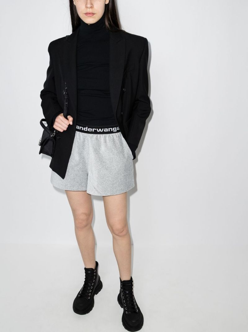Ribbed Logo-waistband Shorts