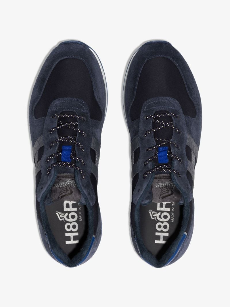 Blue H383 Low Top Suede Sneakers