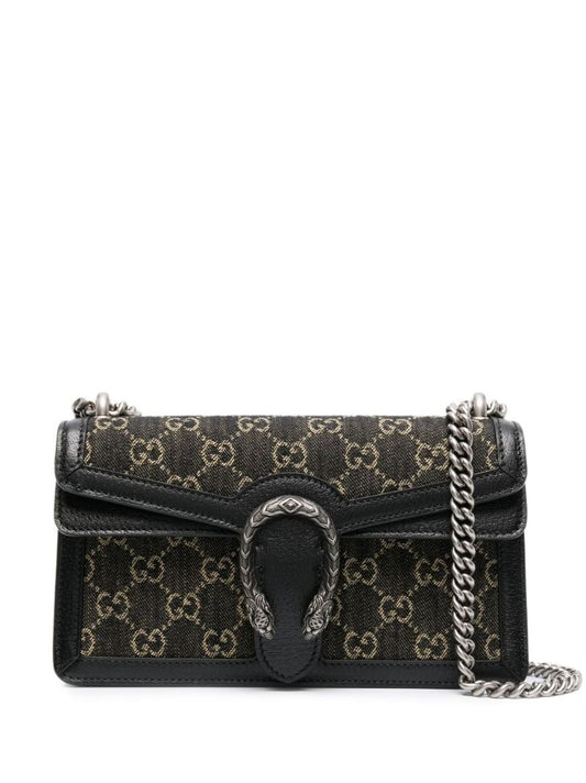 Black Dionysus Small Gg Supreme Shoulder Bag