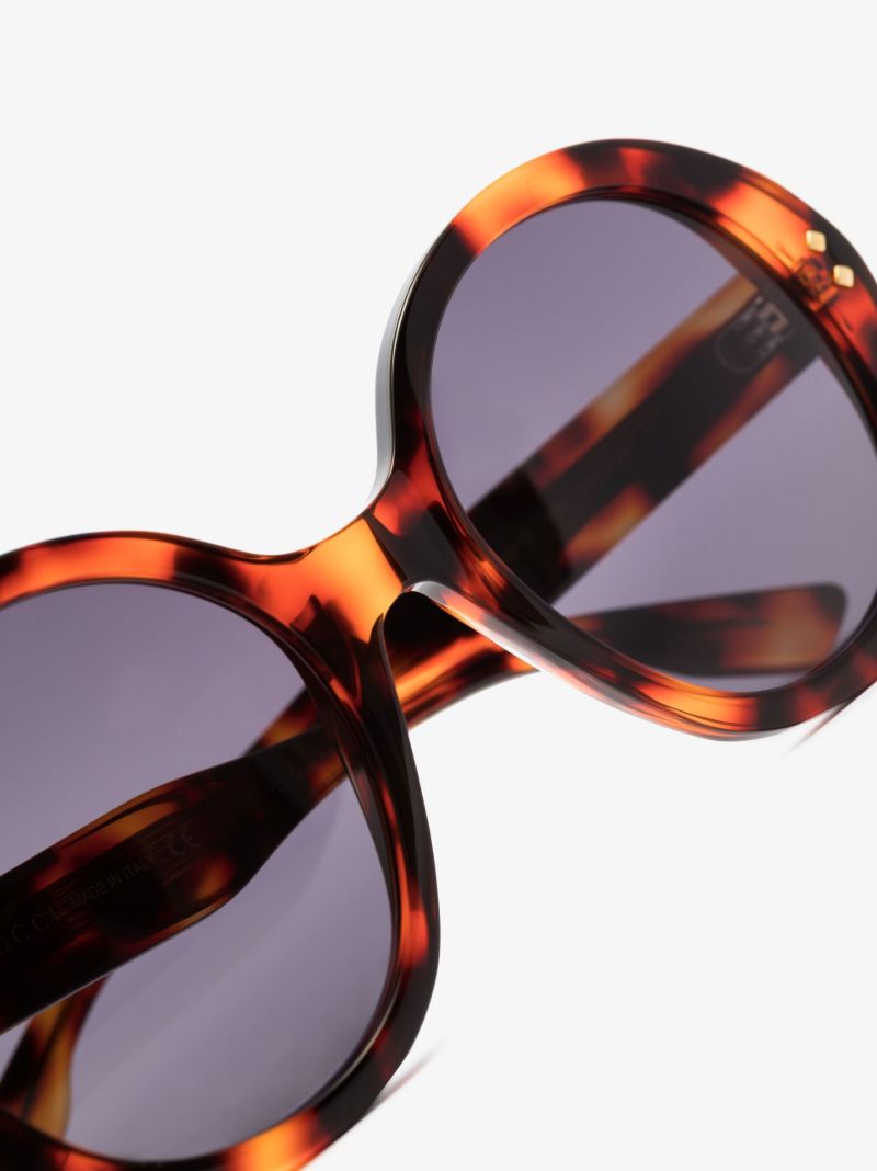 Brown Round Tortoiseshell Sunglasses