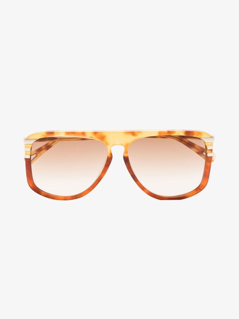 Brown West Aviator-style Sunglasses