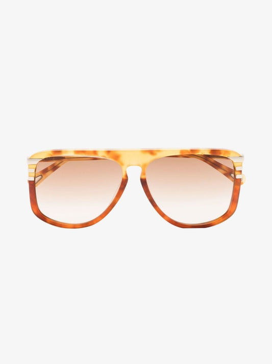 Brown West Aviator-style Sunglasses