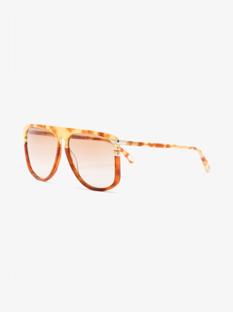 Brown West Aviator-style Sunglasses