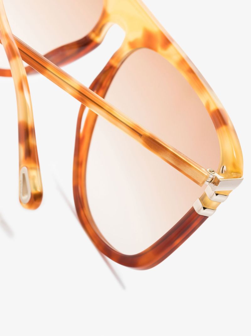 Brown West Aviator-style Sunglasses