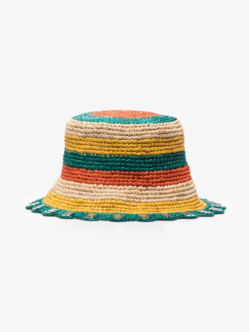 Multicoloured Raffia Bucket Hat