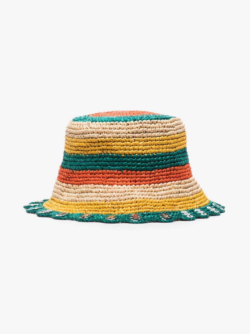 Multicoloured Raffia Bucket Hat