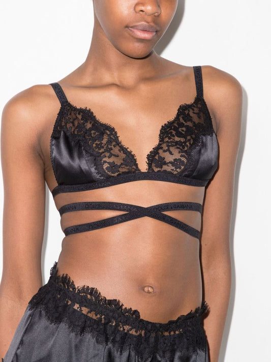 Black Lace Trim Bra