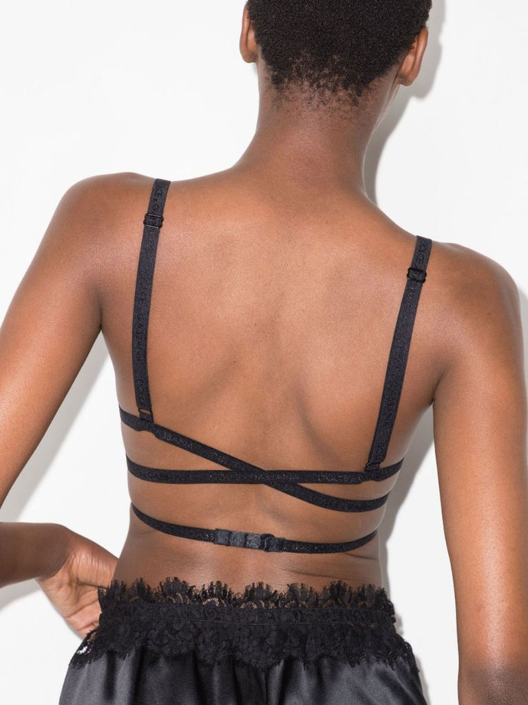 Black Lace Trim Bra