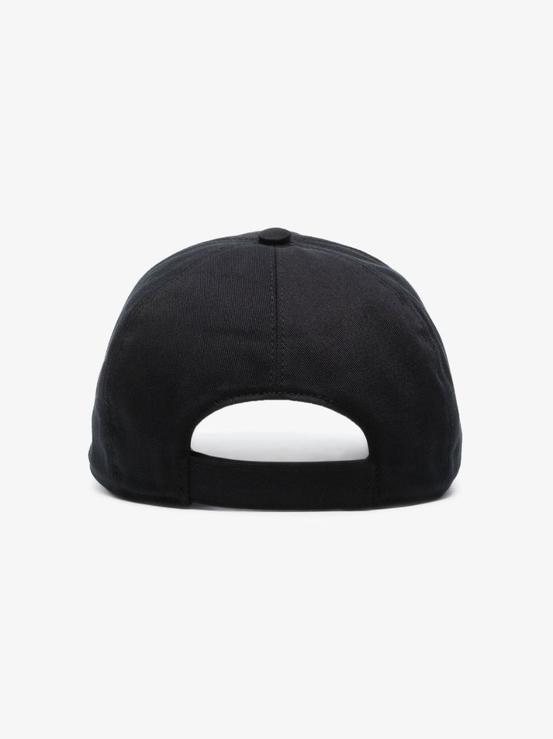 Black Logo Embroidered Baseball Cap