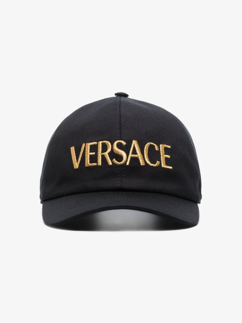 Black Logo Embroidered Baseball Cap