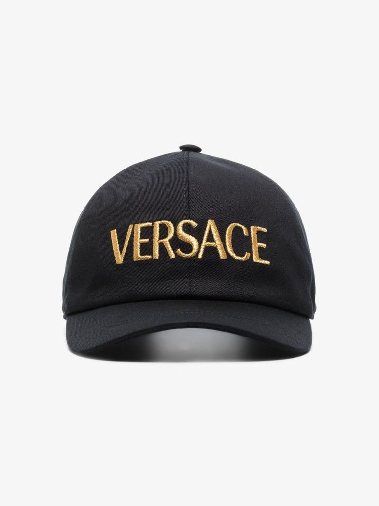 Black Logo Embroidered Baseball Cap