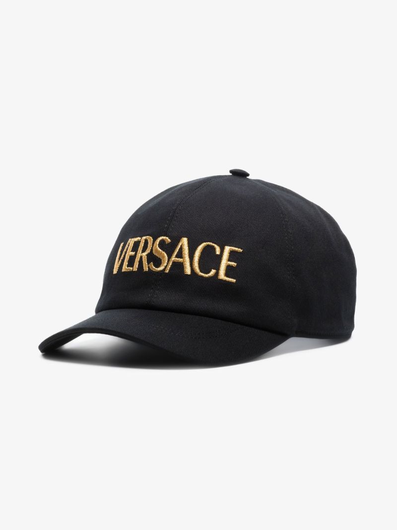 Black Logo Embroidered Baseball Cap