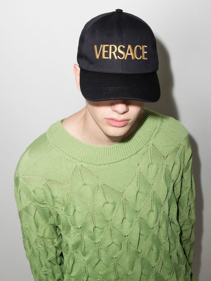 Black Logo Embroidered Baseball Cap