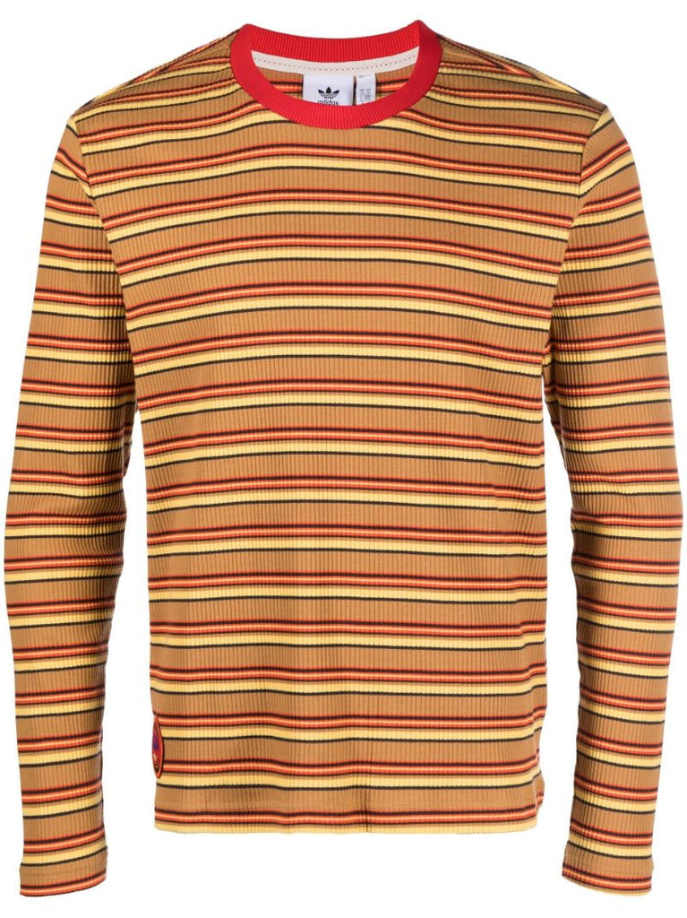 X Wales Bonner Yellow Striped Cotton T-shirt