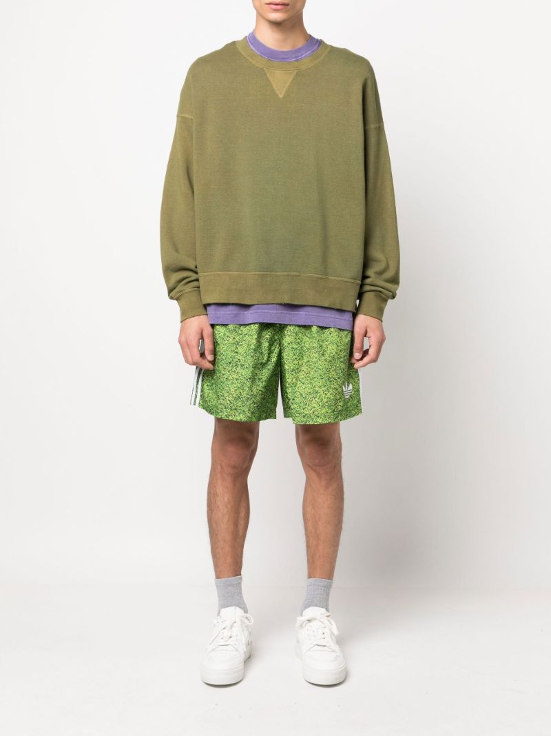 X Kerwin Frost Green Grass Track Shorts
