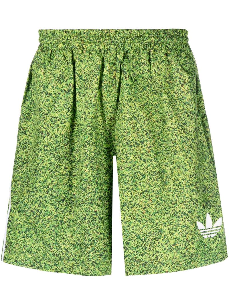X Kerwin Frost Green Grass Track Shorts