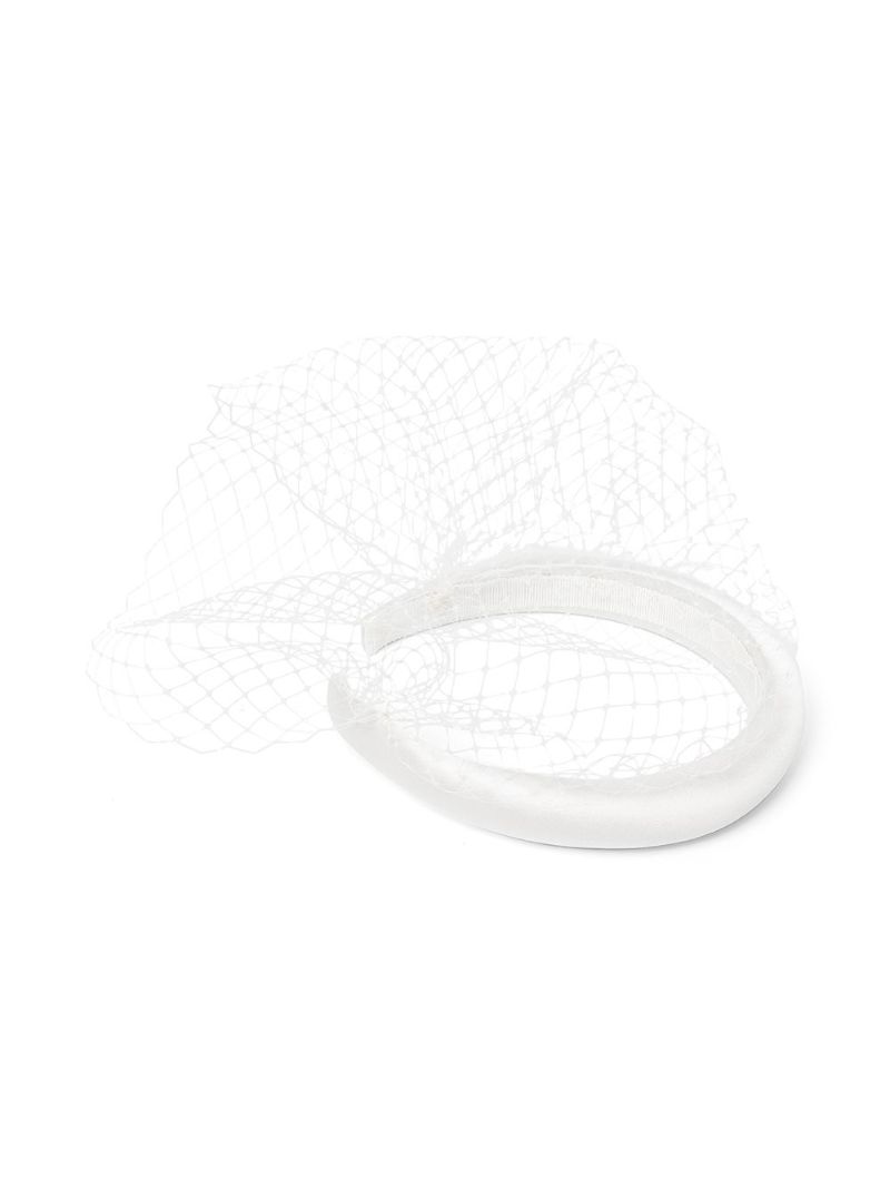White Tori Voilette Silk Headband