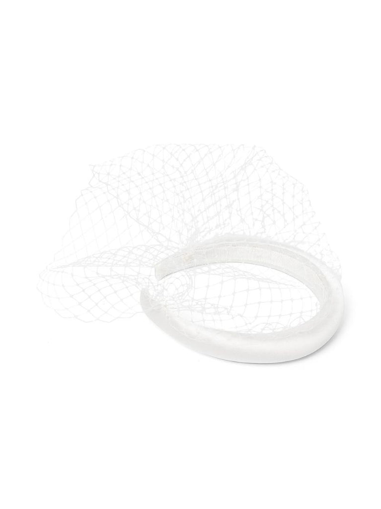 White Tori Voilette Silk Headband
