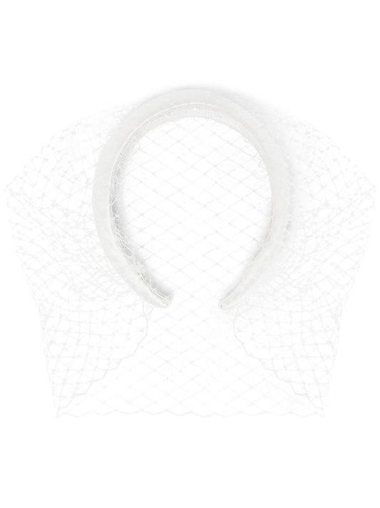 White Tori Voilette Silk Headband