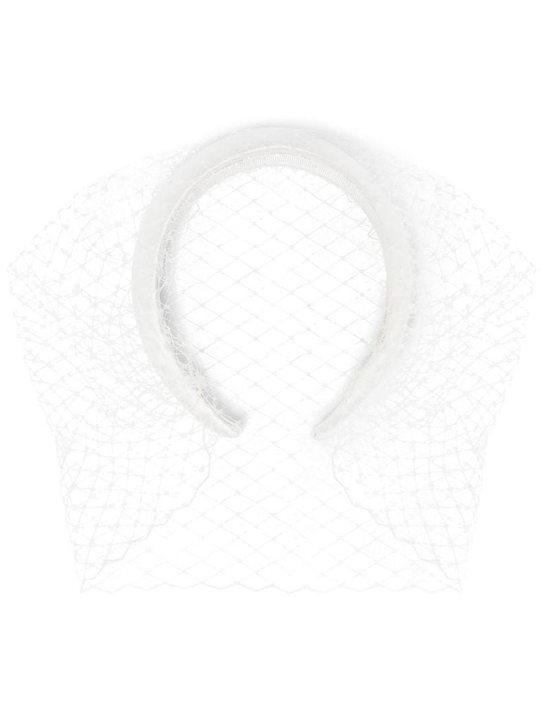 White Tori Voilette Silk Headband