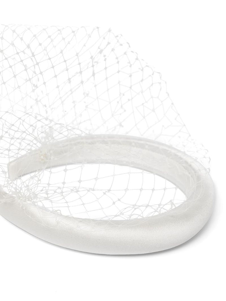 White Tori Voilette Silk Headband