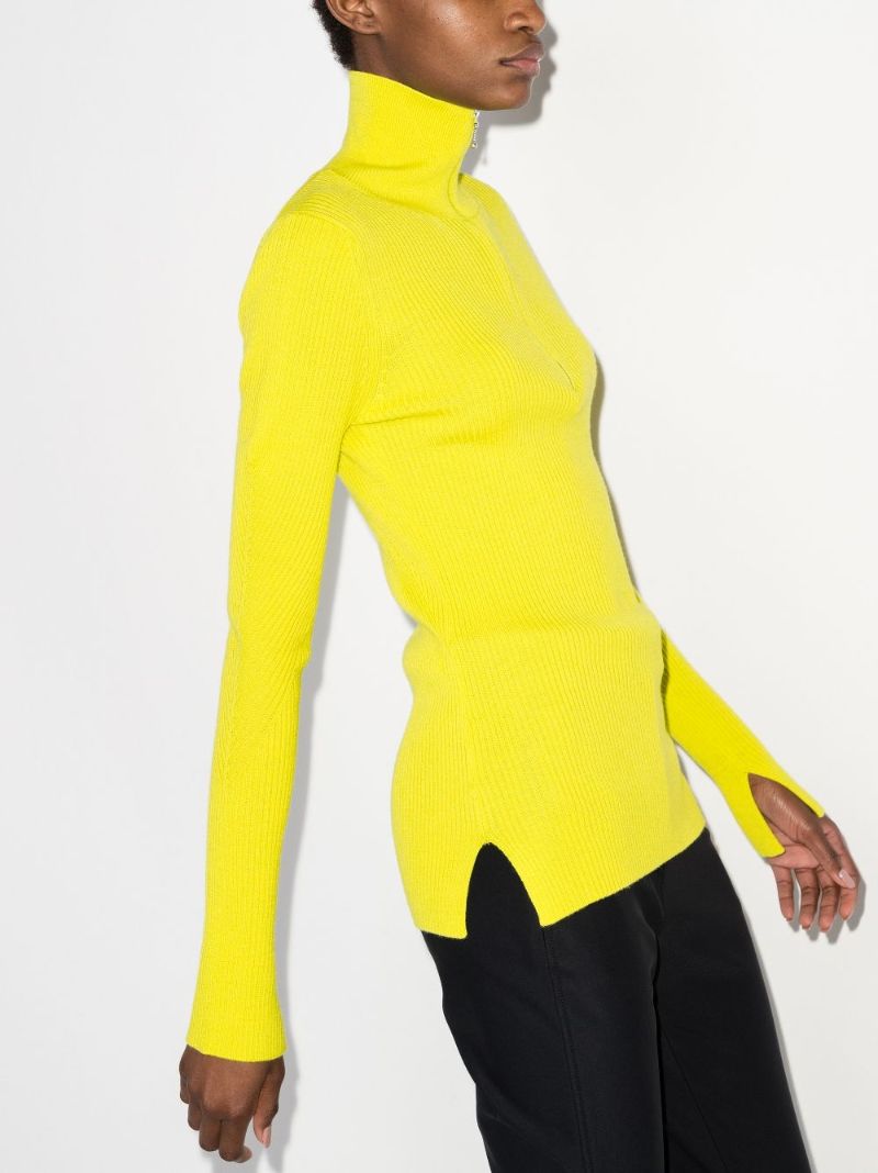 Ribbed Half-zip Jumper