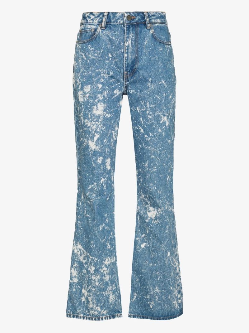 Acid Wash Flared Jeans