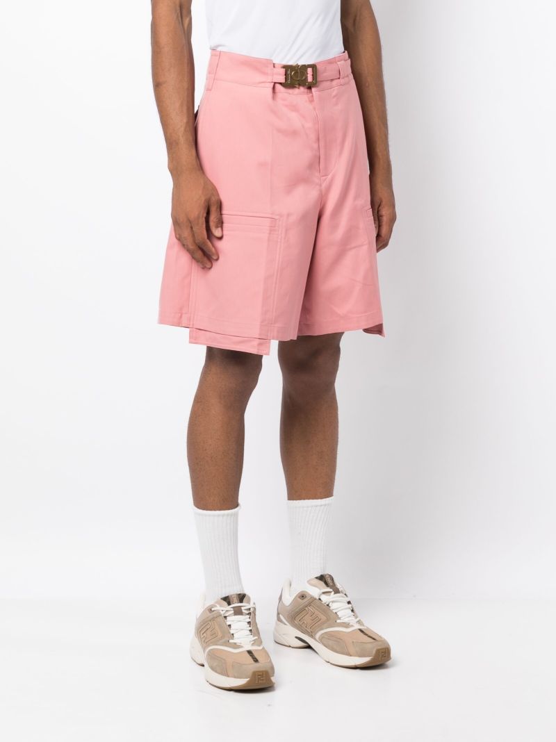 Pink Cj Buckle Bermuda Shorts