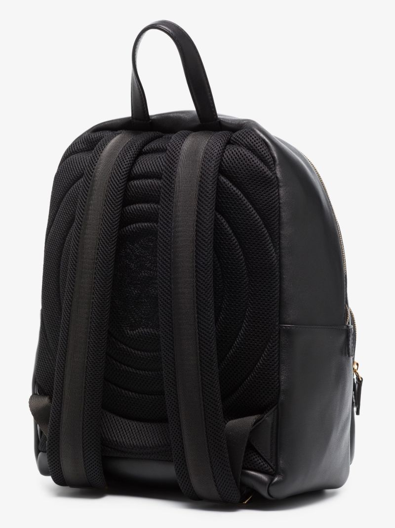 Black Medusa Leather Backpack