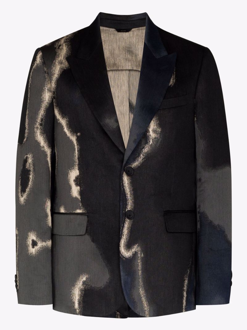 Earth Single-breasted Jacquard Blazer