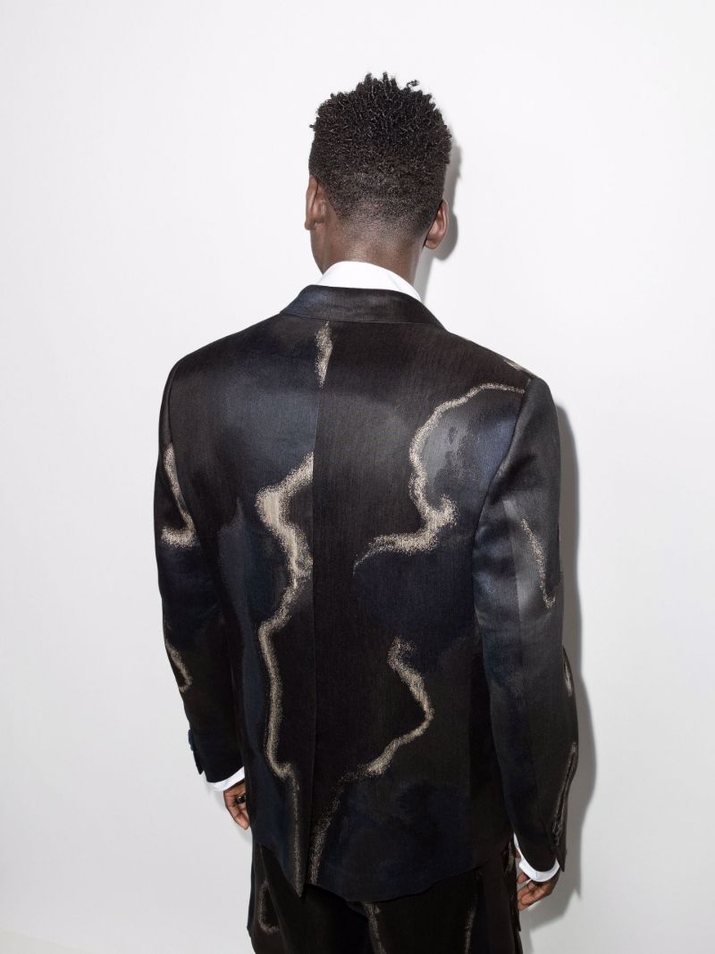 Earth Single-breasted Jacquard Blazer
