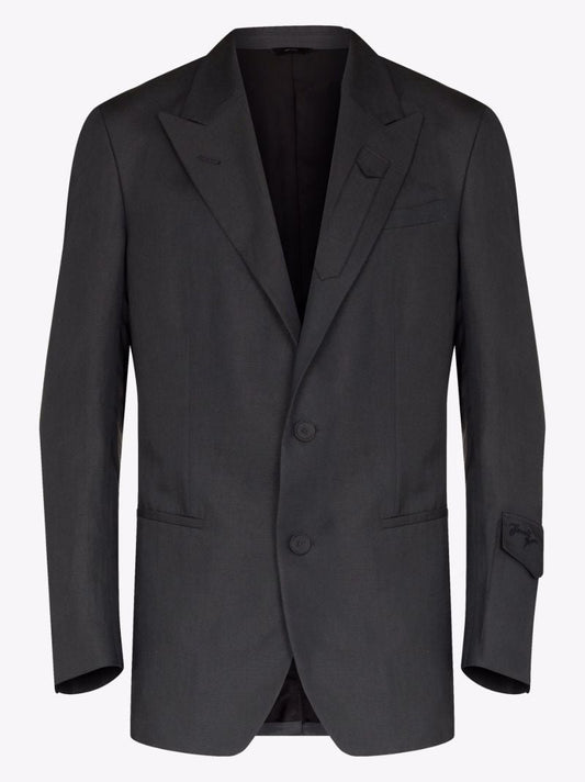 Logo Embroidered Single-breastedÃ_x0082_Â blazer