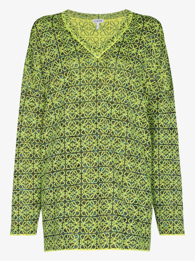 Green Anagram Oversized Sweater