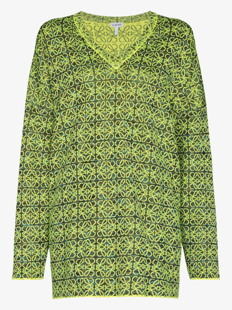Green Anagram Oversized Sweater