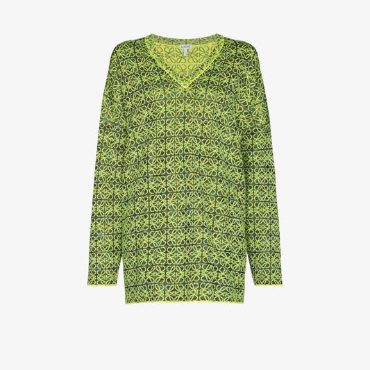 Green Anagram Oversized Sweater