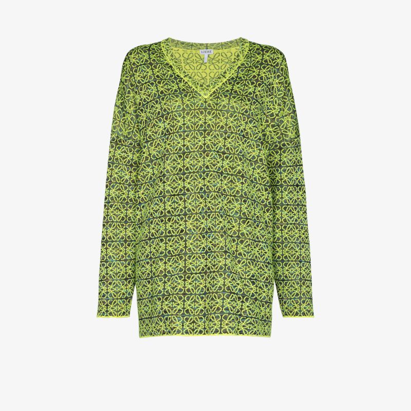 Green Anagram Oversized Sweater