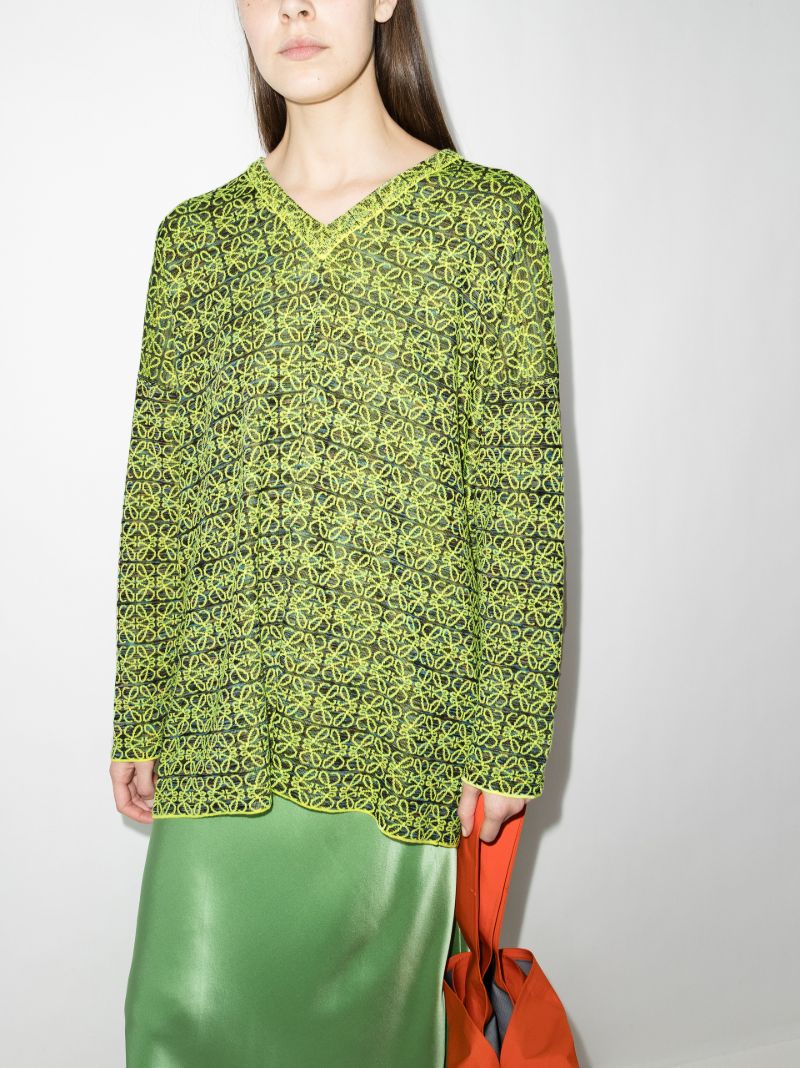 Green Anagram Oversized Sweater