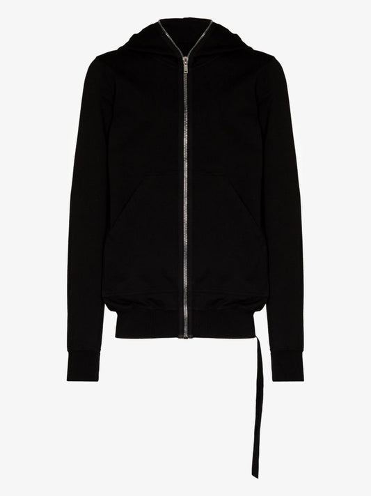 Black Zip-up Cotton Hoodie