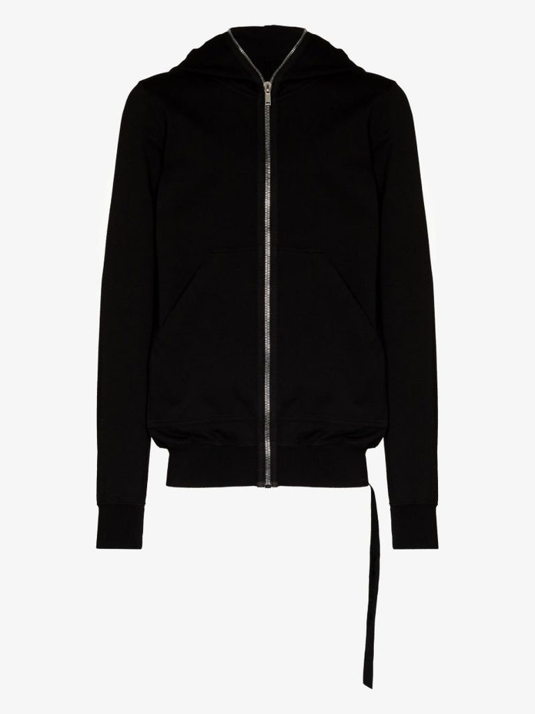 Black Zip-up Cotton Hoodie