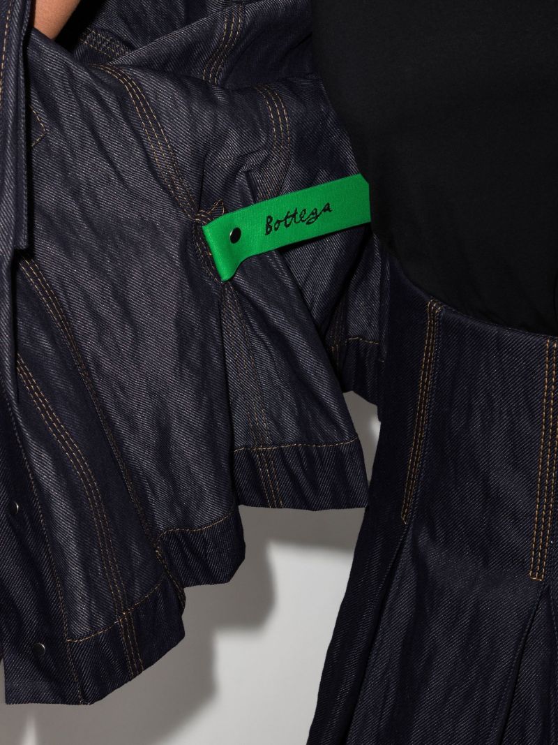 Blue Scrunched Denim Jacket