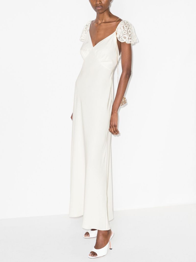 Esme Lace Detail Silk Gown