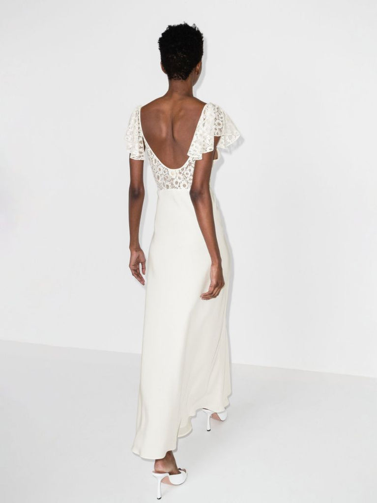 Esme Lace Detail Silk Gown