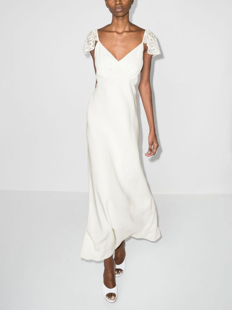 Esme Lace Detail Silk Gown